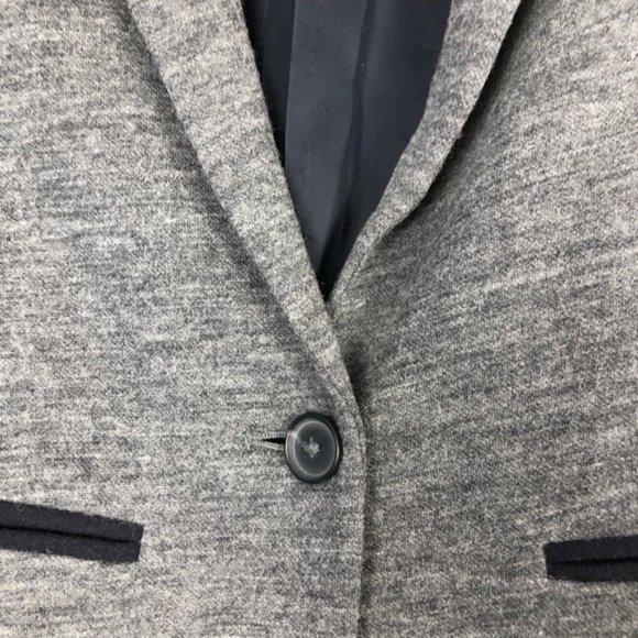 J. Crew Cotton Wool Grey Blue Blazer Jacket - Picture 3 of 11